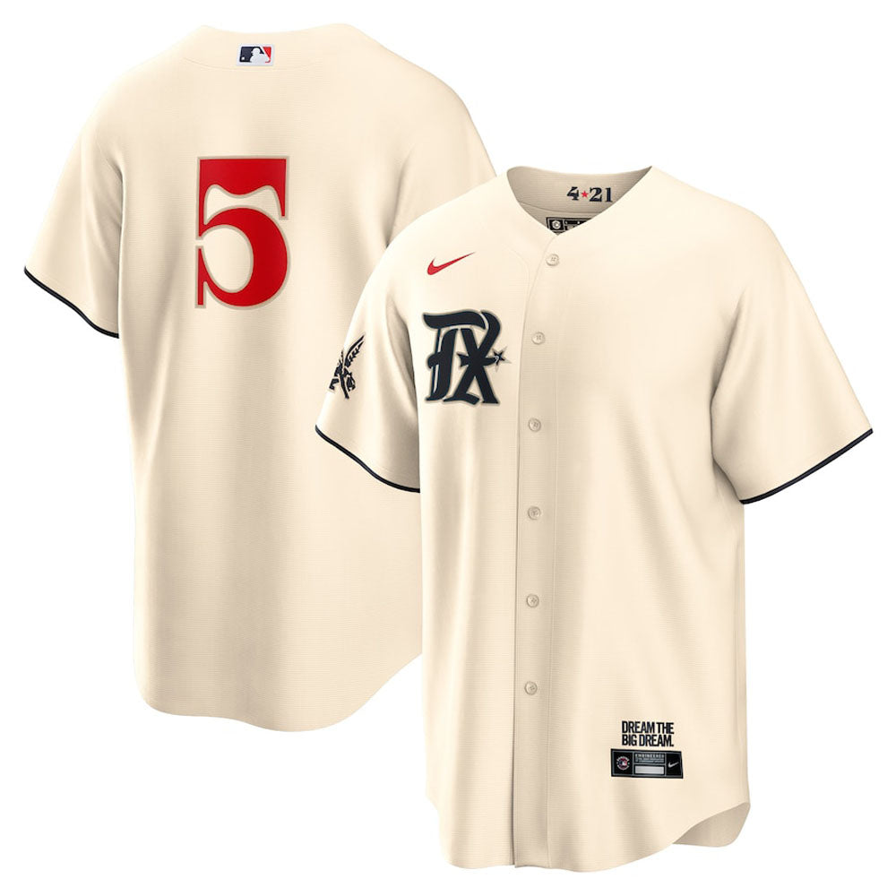 Men's Texas Rangers Corey Seager 2023 City Connect Replica Jersey - Cream