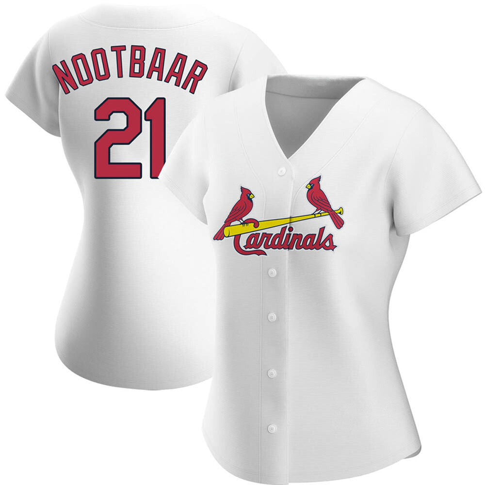 Women's St. Louis Cardinals Lars Nootbaar Cool Base Replica Home Jersey - White