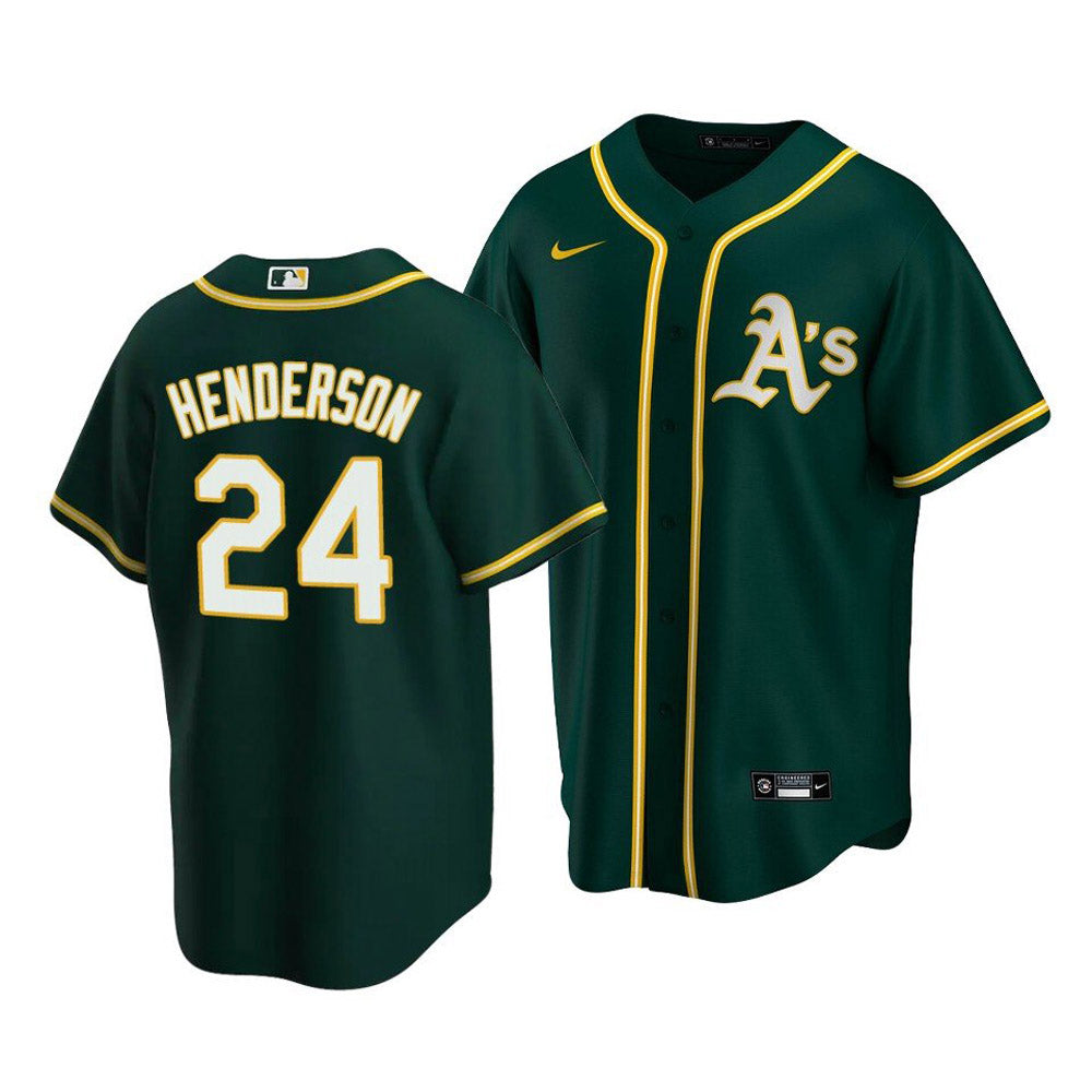 Men's Oakland Athletics Rickey Henderson Replica Alternate Jersey - Green