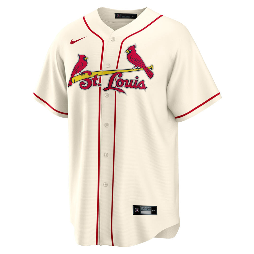 Men's St. Louis Cardinals Yadier Molina Alternate Player Name Jersey - Cream